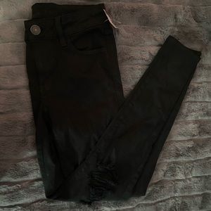 black skinny ripped jeans